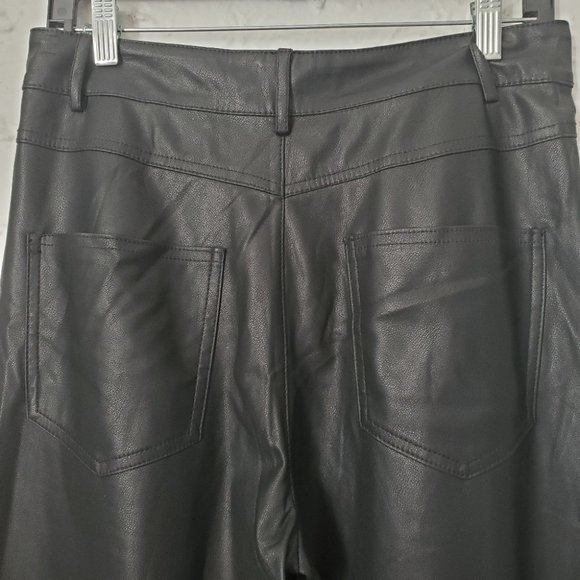 ZARA FAUX LEATHER PANTS - Picture 8 of 9